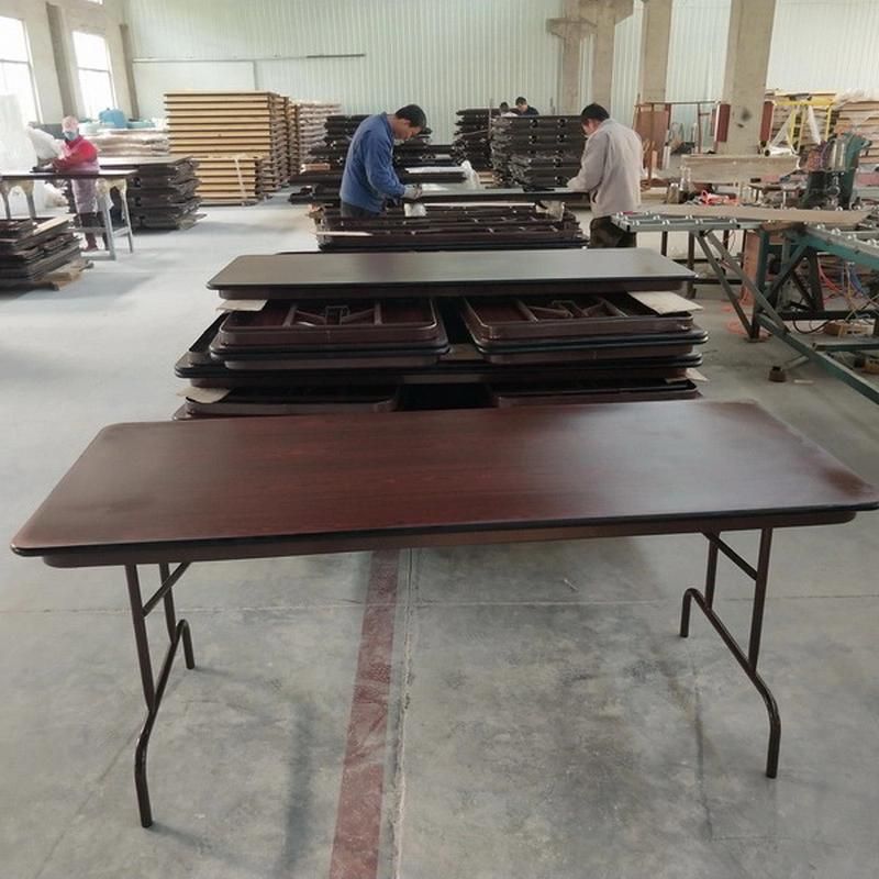 Commercial Rectangle MDF Wood Folding School Dining Tables