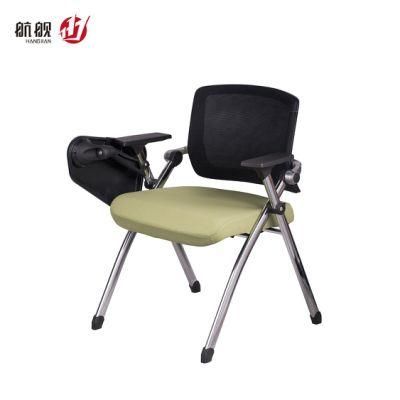 Foldable Training Chair with Writing Pad for Meeting Room Office Furniture