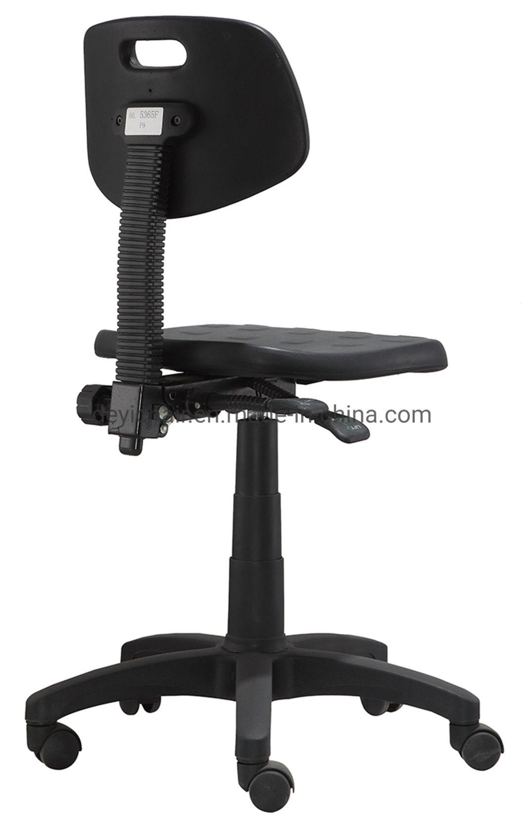 Mould PU Seat and Back Chrome Footing Optional 260mm Black Gaslift Nylon Base with Foot Pad Bar Chair