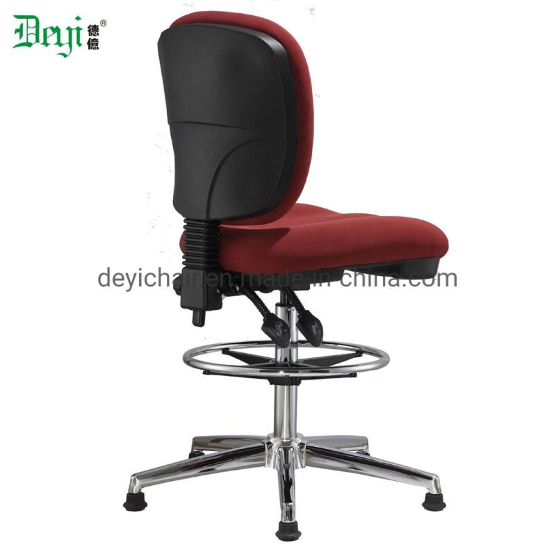 Bar Chair 2 Lever Light Duty Mechanism 350mm Chrome Base and Fixed Nylon Castor 450mm Chrome Footring Armrest Available MID Back Office Chair