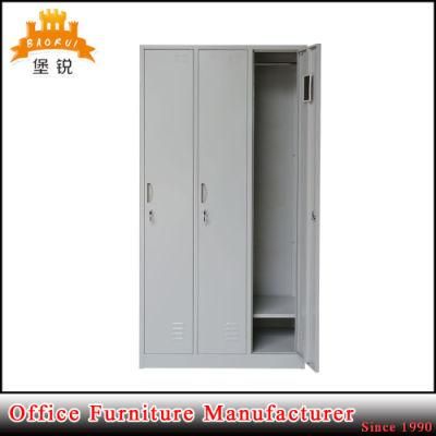 Factory Supplier Steel 3-Door Clothes Storage Locker Metal Cabinet
