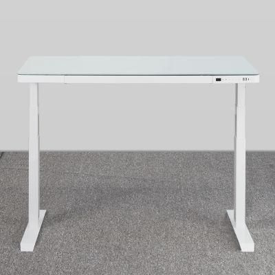 Glass Tabletop Electric Standing up Height Adjustable Desk