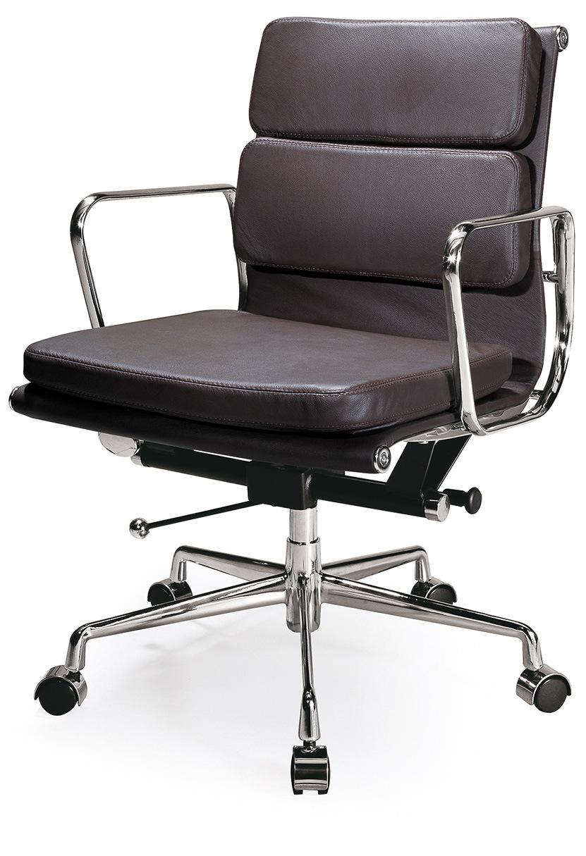 High Back Rotary Office Meeting Armchair with Aluminum Frame
