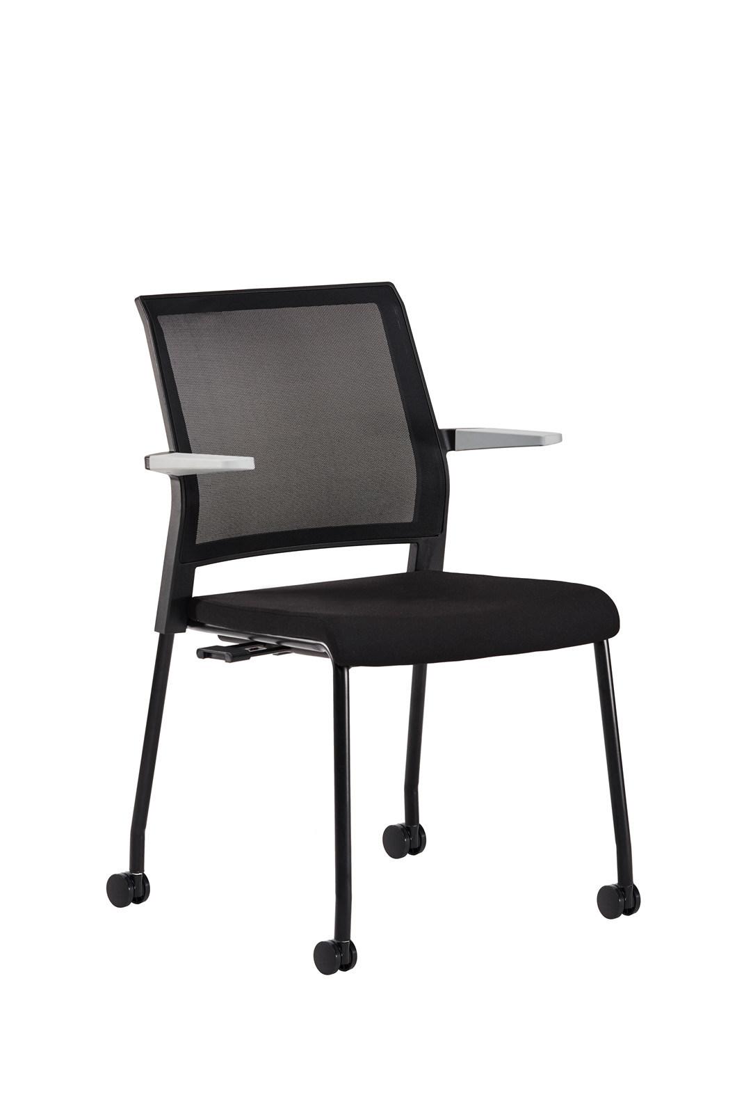 Plastic Stackable Meeting Task Home Office Training Chair with Castors
