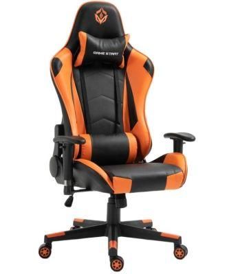 Orange PVC Leather Rotating and Lifting Gaming Chair Cheap Price