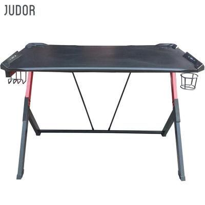 Judor Cheap Multifunctionality RGB Gaming Desk Computer Table Gaming Table LED Lights Gaming Desk