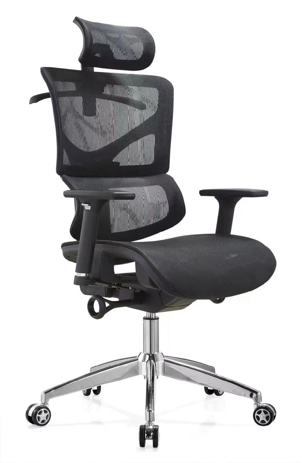 Ergonomic Design Executive Swivel Mesh Office Chair with Coat Hanger & Armrest