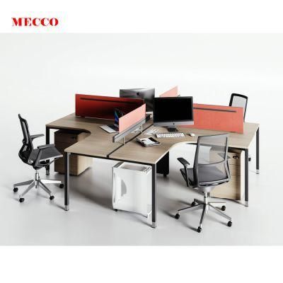 Modern Office Desk Furniture Melamine 4 Person Office Workstations