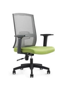 Green Seat Grey Back Mesh Fixed Armrest Staff Boardroom Conference Chair
