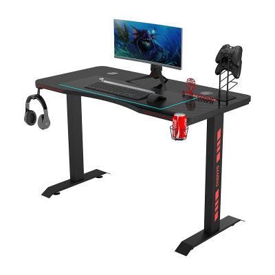 Modern Black Gamer Computer PC Laptop L Shape Leg Table Gaming Desk for PC