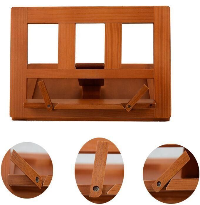 Wooden Laptop Book Holder Bookend Stand