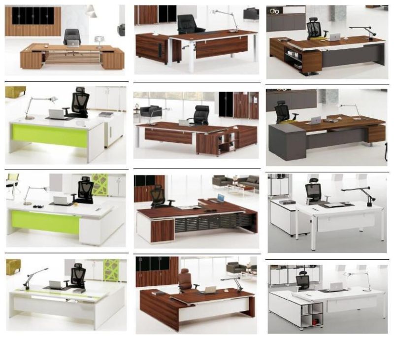 New Design Modern Elegant Warm White Latest Executive Office Table