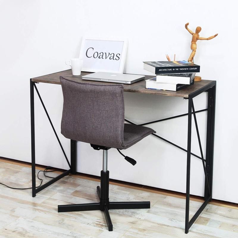 Modern Rustic Industrial Style Folding Computer Desk 0303