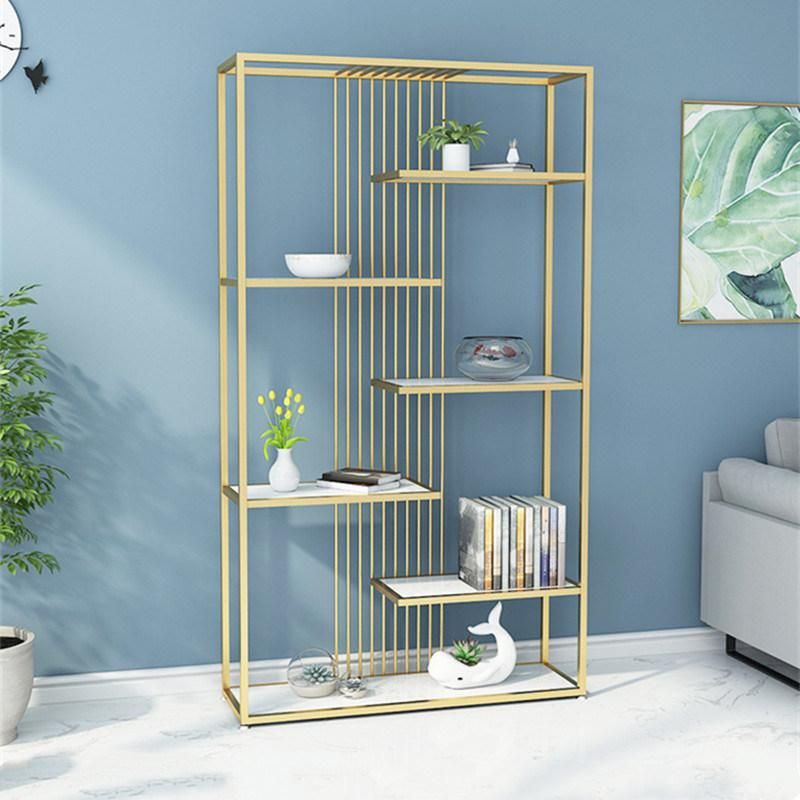 Light Luxury Simple Wrought Iron Shelf Multi-Layer Storage Rack Porch Bookshelf 0516