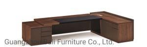 Luxury Modern Wooden Panel L Shape Office Table Office Furniture Executive Table (BL-ET166)