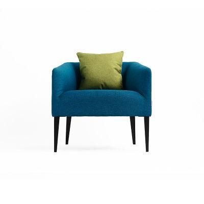 Blue Fabric Leisure Office Sofa for Reception Area
