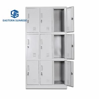 High Quality 9-Door Metal Storage Cabinet for Hotel/Home/Office