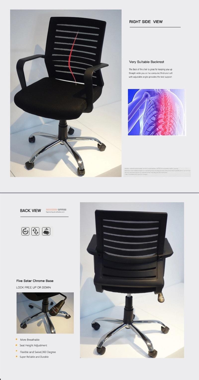 Executive Cheap Office Ergonomic MID Back Staff Office Chairs with Best Mesh Chairs