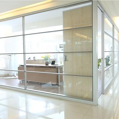 Chinese Distributor Interior Room Divider Aluminum Frame Tempered Glass Office High Partition Wall