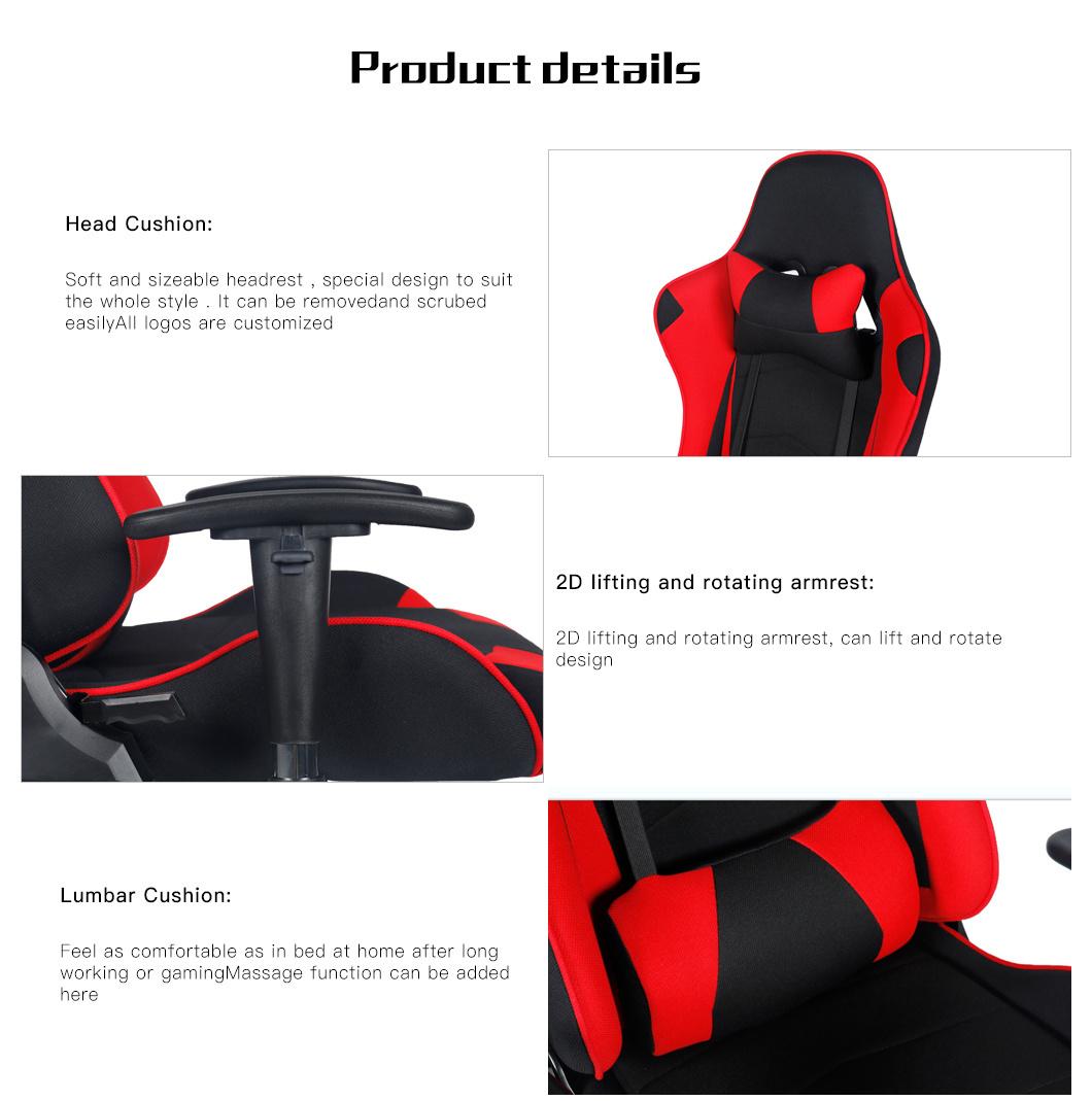 Red Computer High Back Gamer Chairs of Professional Racing Style Comfortable Gaming Chair