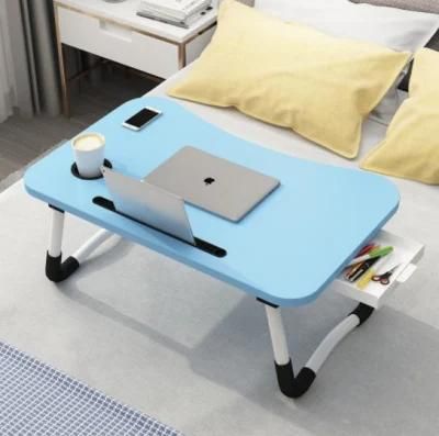 Folding Table Children&prime; S Study Table Bed Small Table Laptop Table Student Bed Desk with Drawer