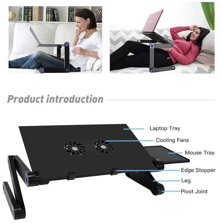 China Manufacturer Wholesale Adjustable Portable Folding Laptop Notebook Computer Desk