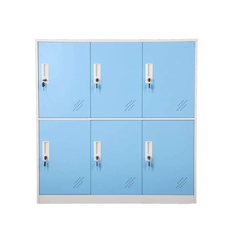 Hot Sale Steel Metal Lockers 6 Door Storage Locker for Gym Home Hotel