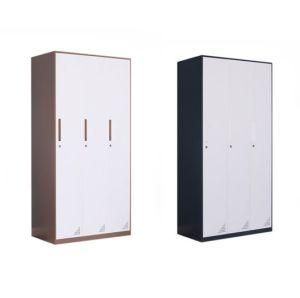 New Style Clothes Cabinet Design Bedroom Office Steel Iron 3 Door Locker