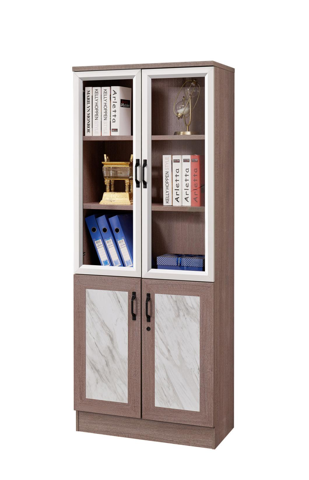 Hot Sale Modern Design MDF Wooden 2 Doors Bookshelf