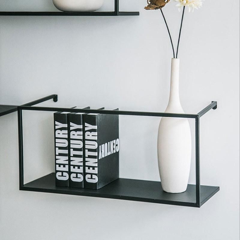 Nordic Modern Minimalist Wrought Iron Wall Shelf 0581