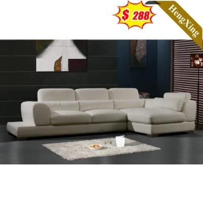 Modern Home Furniture Living Room Sofas White Fabric L Shape Sofa