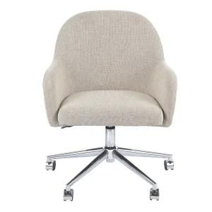 Modern Office Leisure Chair with Fabric Upholstered and Metal Frame