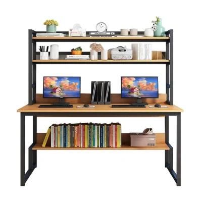 Customizable Student Computer Desk with Bookshelf 0330