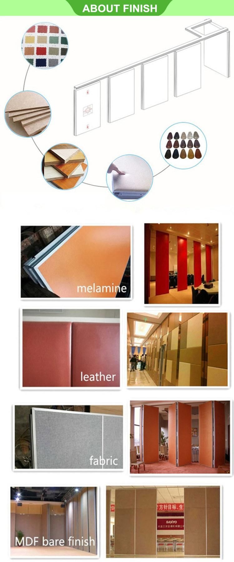 Soundproof Folding Partition and Sliding Walls Rooms Door for Hotel