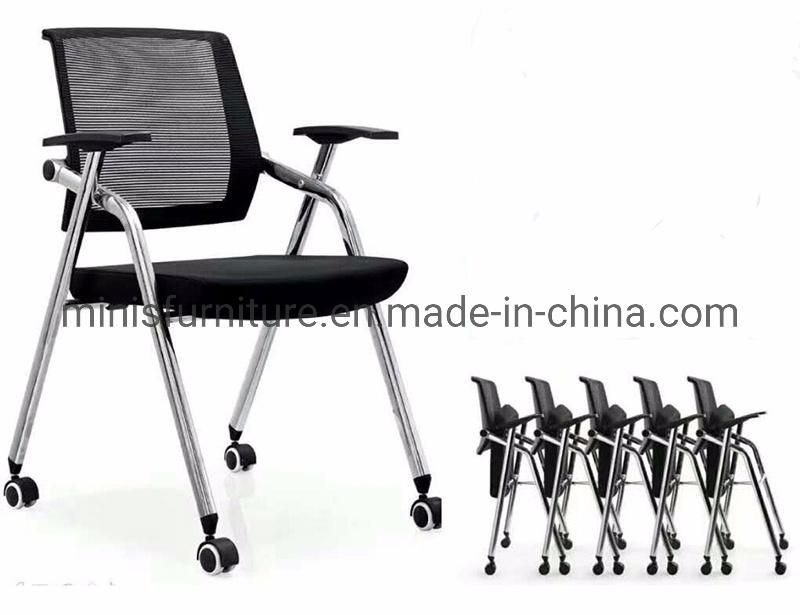 (M-OC263) Modern Furniture Mesh Fabric Folding Training Chair with Wheels