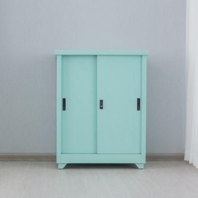 Metal Storage Cabinets Wardrobe Colorful Sliding Door Cabinet Kitchen Cabinet