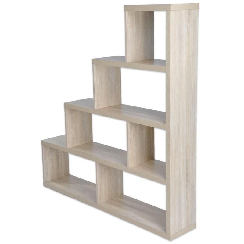 Free Standing Ladder Wooden Bookshelf with 4 Tiers