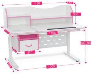 Electric Lifting Height Adjustable Study Desk with Bookshelf for Child