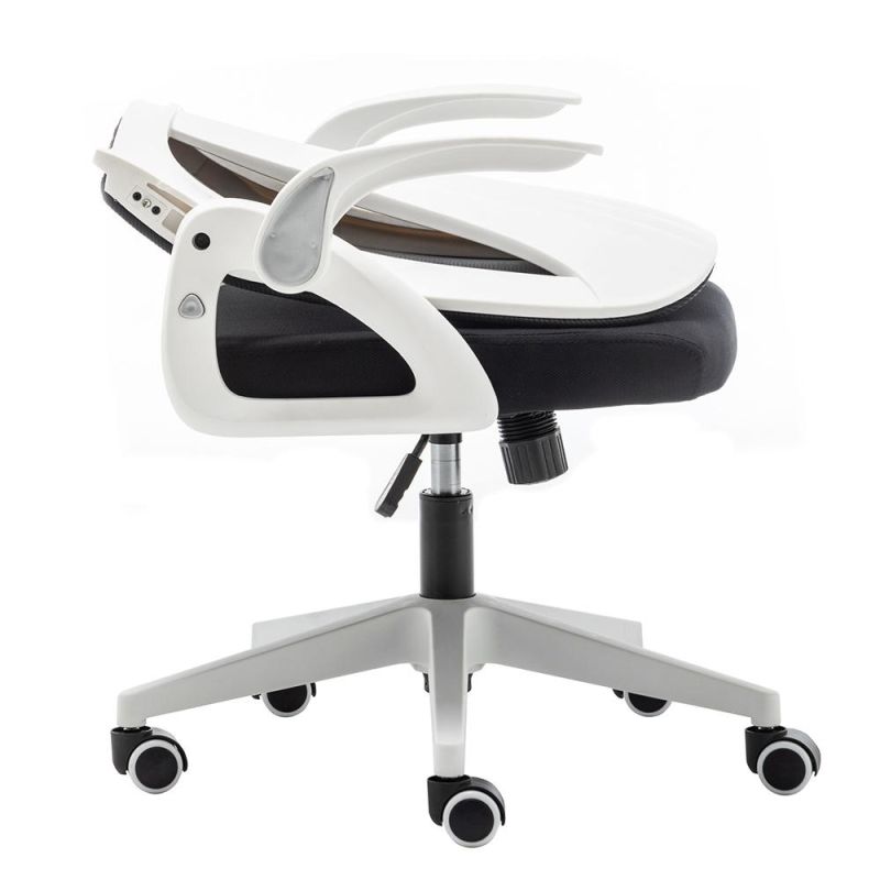 Custom White Flip-up Arms Mesh Chair High Back Comfort Ergonomic Swivel Office Chair Price PC Computer Racing Chair