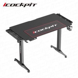 Icockpit Customer Lifting Desk Light Black Standing Desk Gaming Desk Adjustable Height
