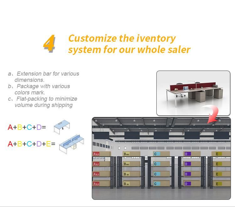 Modern Customer Size Desk Open Office Cubicle Workstation