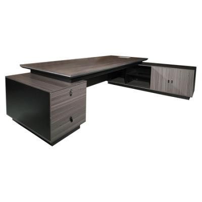 Home Computer CEO Boss Roomy Durable Surface Executive Customized Wooden Office Table with Drawers