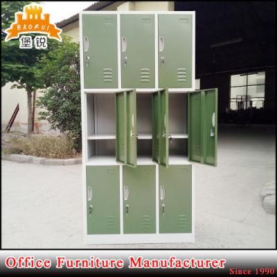 Fas-030 School Used 9 Doors Steel Clothes Cabinet Metal Locker