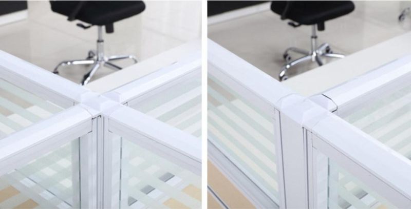 Modern Office Cubicles Furniture Staff Office Partition Desk 4 People Seats Workstations