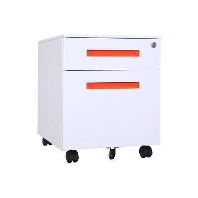 Steel Storage Mobile Pedestal 2 Drawer Movable File Cabinet