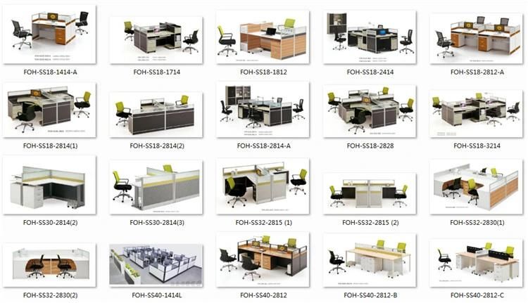 Best Quality Double Rows Office Workstation Layout (FOH-R1515-4T)