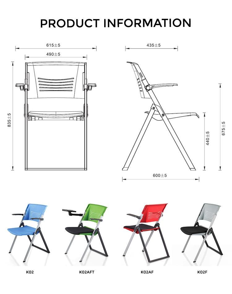 China Manufacturer Mesh Fabric Student Chair Conference Training Stacking Office Chair