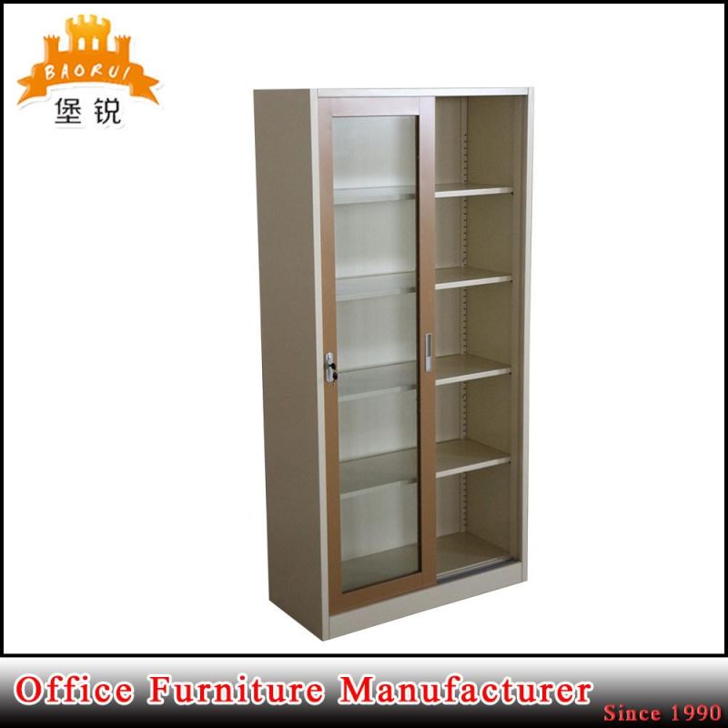 Space Saving Glass Sliding Door Office Cabinet