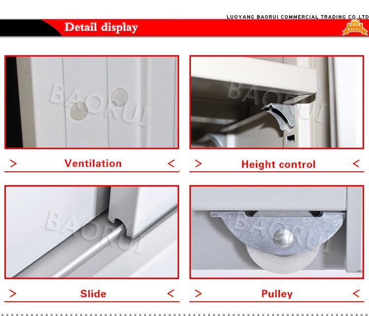 Metal Cupboard Sliding Door Low Tea File Cabinet