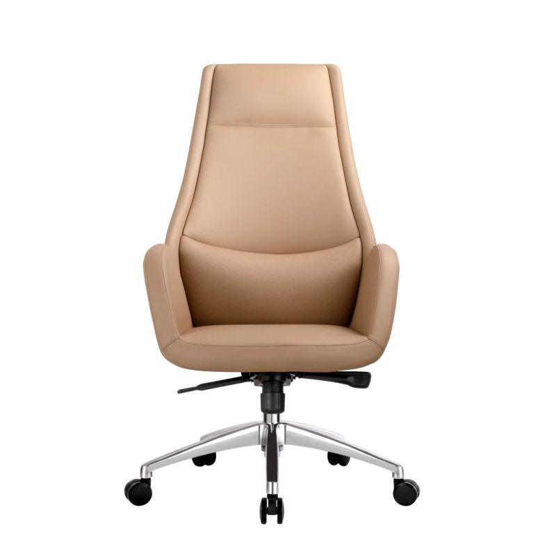 Adjustable Ergonomic Half Leather Manager Boss Tilting Swivel Home Office Executive Office Chair